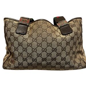 GUCCI GG Canvas Web Sherry Line Hand bag